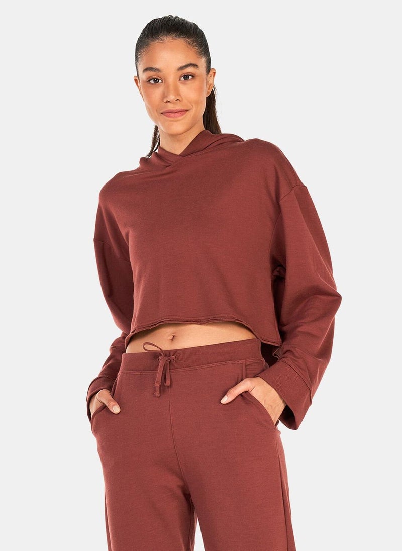 Women's Yoga Luxe Cropped Fleece Hoodie