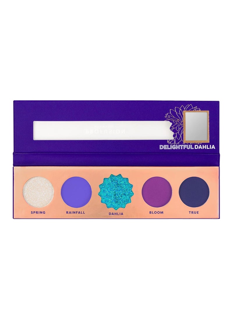 Profusion Cosmetics Blooming Hues 5 Shade Eyeshadow Palette, Blue