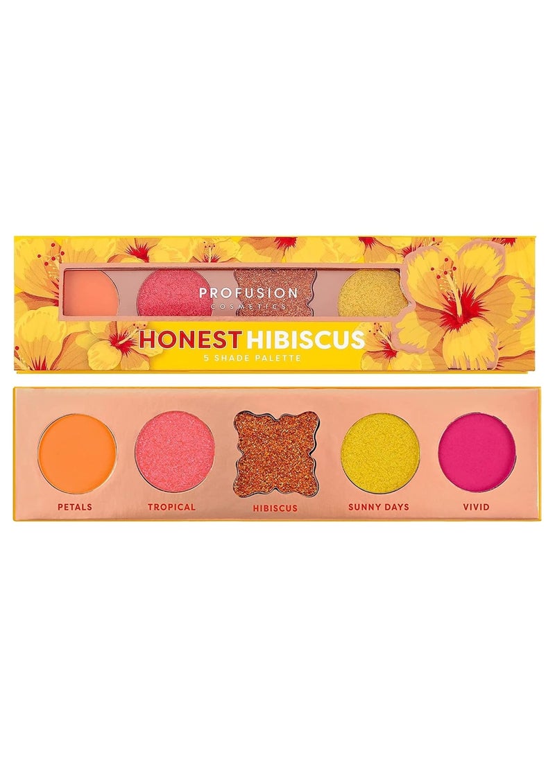 Profusion Cosmetics Blooming Hues 5 Shade Eyeshadow Palette, Yellow