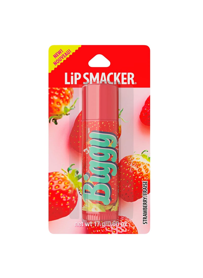 Lip Smacker Biggie Lip Balm Nostalgic Flavor UltraMoisturizing  Hydrating Clear Glossy Finish Fun  Collectible Gift for All Ages  Strawberry