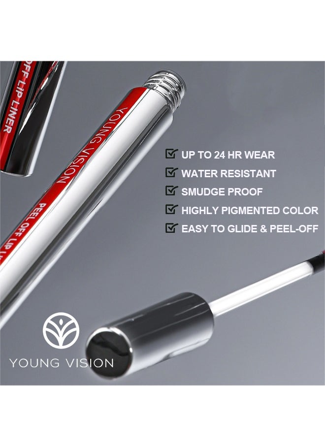 Peel Off Lip Liner, Tattoo Peel Off Lipliner, Matte Finish, Waterproof, Nude Matte Lip Contour for Women Makeup, Precise Lip Definition #02