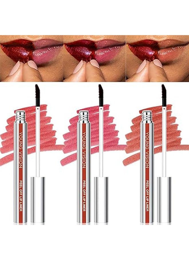 Peel Off Lip Liner, Tattoo Peel Off Lipliner, Matte Finish, Waterproof, Nude Matte Lip Contour for Women Makeup, Precise Lip Definition #03