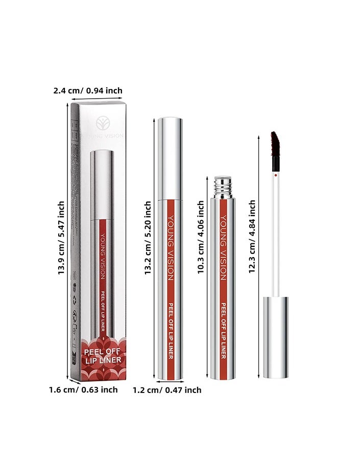 Peel Off Lip Liner, Tattoo Peel Off Lipliner, Matte Finish, Waterproof, Nude Matte Lip Contour for Women Makeup, Precise Lip Definition #03
