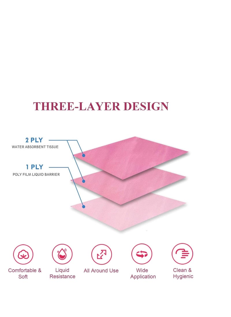 40 Disposable Waterproof Nail Art Towels, Versatile Dental Bibs and Pet Tray Covers, 13