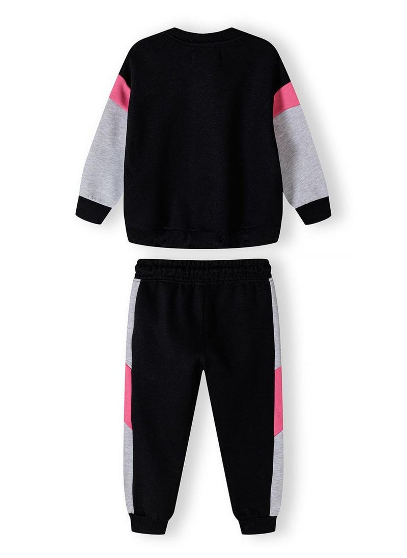 Girls Tracksuit Set with Joggers and Printed Sweatshirt