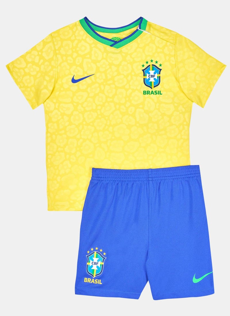 Kids' Brazil Home Football Kit - 2022/23 (Baby and Toddler)