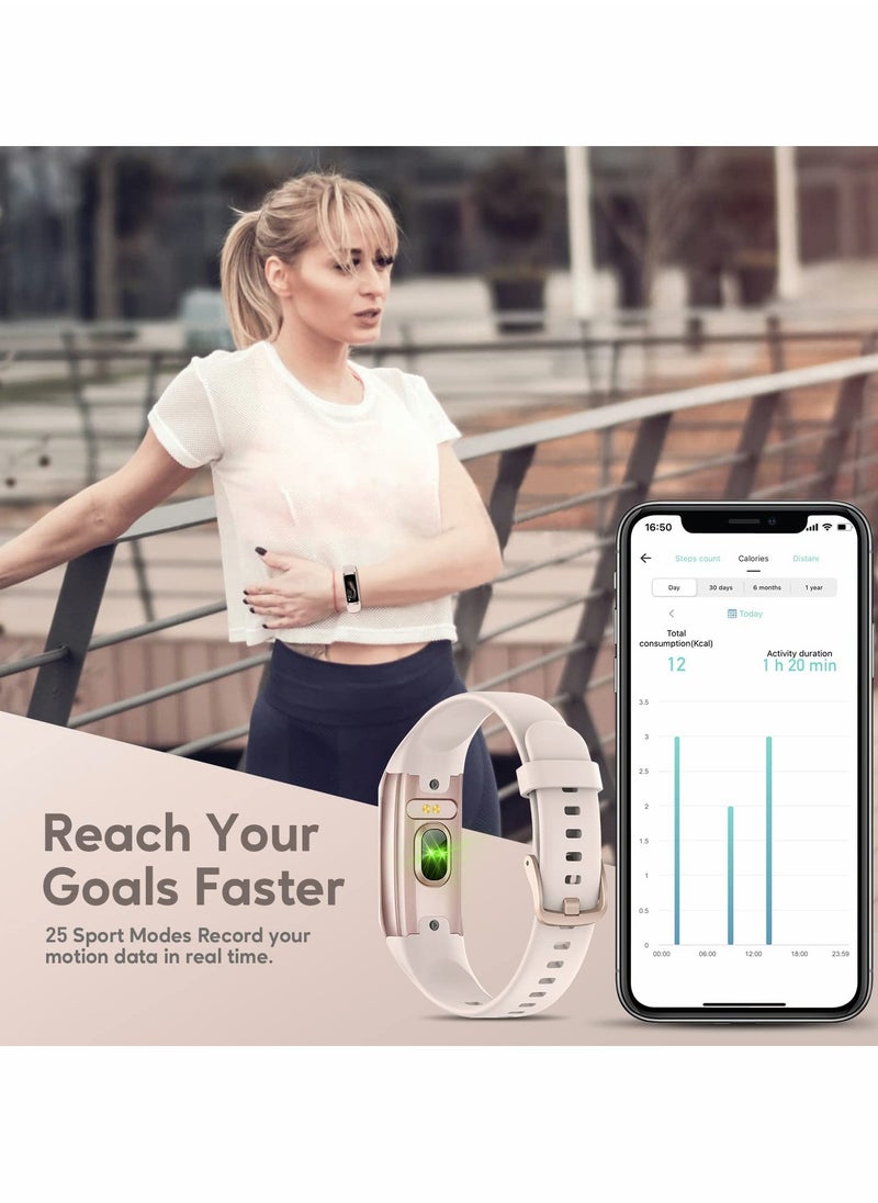 AMOLED Fitness Tracker Smart Watch with Heart Rate Monitor, 5 ATM Waterproof, Sleep & Activity Tracking for Men & Women