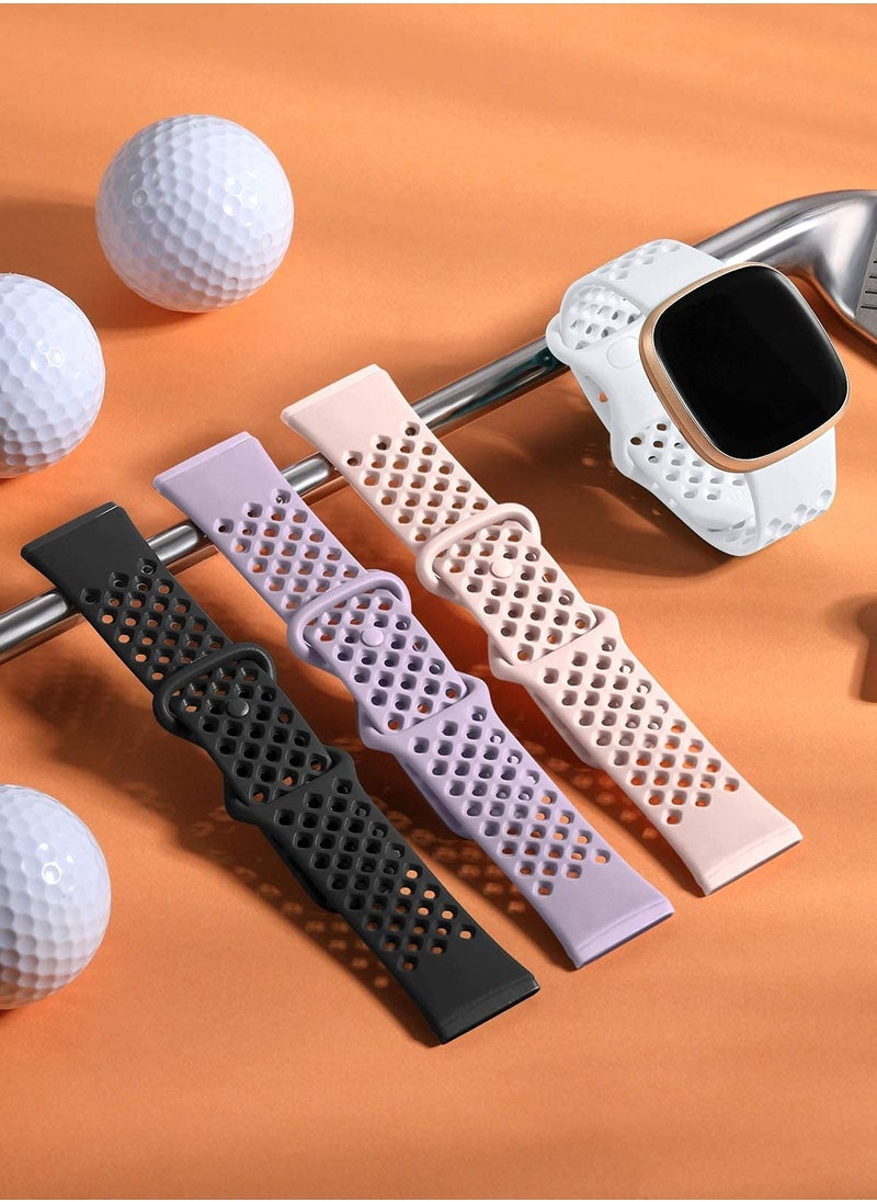 Elastic Strap Compatible with Fitbit Versa 3 for Fitbit Sense Strap,Adjustable Nylon Sports Straps for Women Men, Breathable（4Pcs）