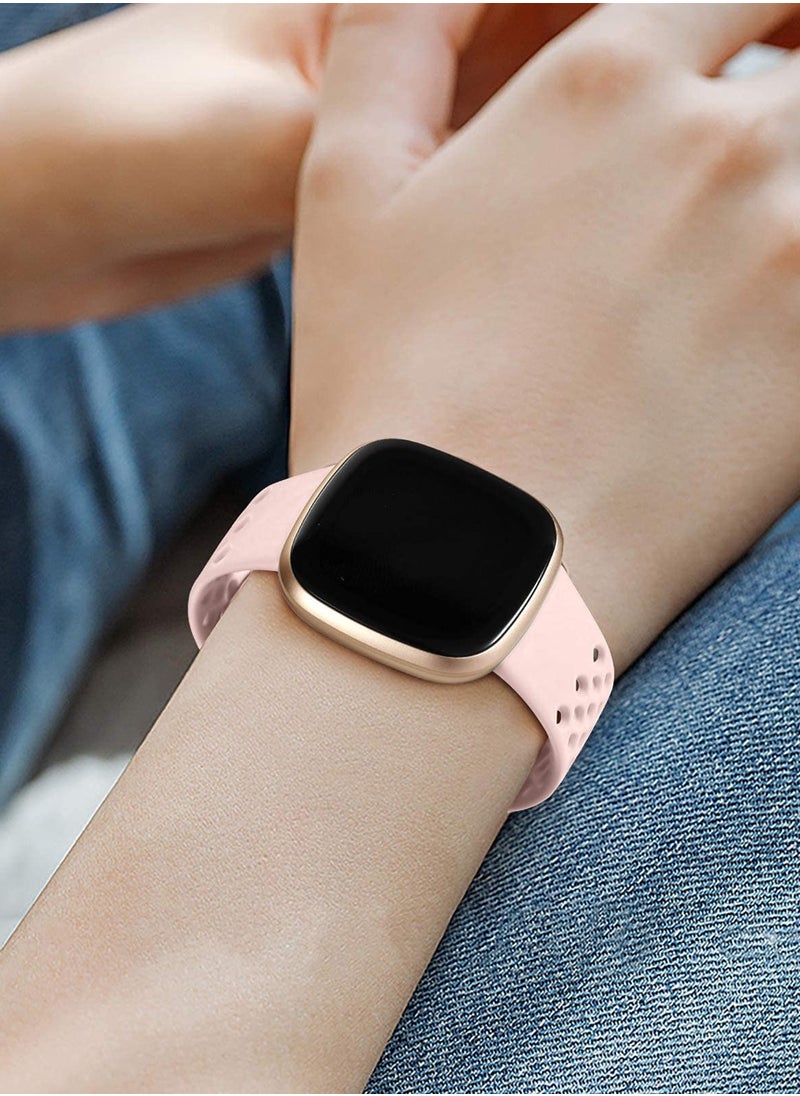 Elastic Strap Compatible with Fitbit Versa 3 for Fitbit Sense Strap,Adjustable Nylon Sports Straps for Women Men, Breathable（4Pcs）