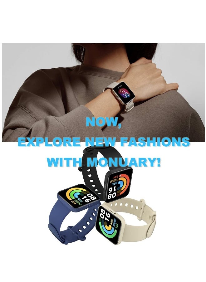 6 Colorful Silicone Straps for Xiaomi Redmi Watch Lite 2 and Mi Watch Lite 2 Replacement