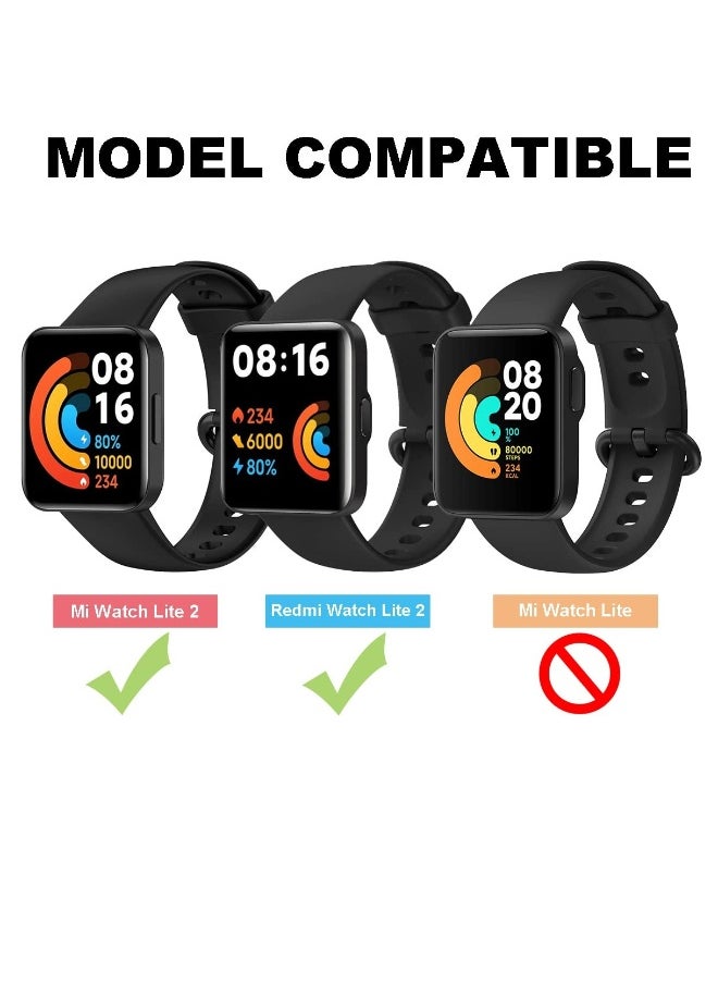 6 Colorful Silicone Straps for Xiaomi Redmi Watch Lite 2 and Mi Watch Lite 2 Replacement