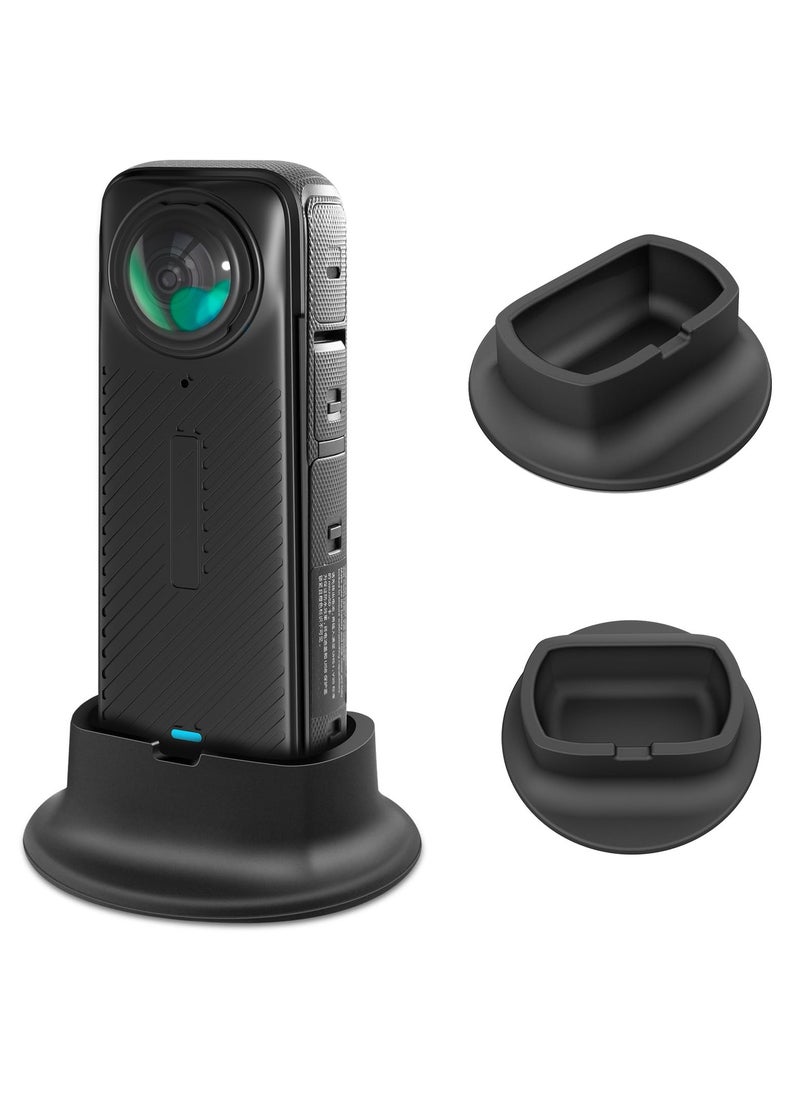 Camera Desktop Mount for Insta360 X4, Silicone Non-Slip Stable Mount, Vertical Stand Holder for Selfie Video, Camera Mount Stand Base for Insta360 X4