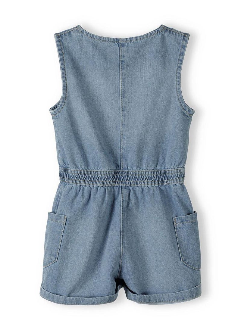 Kids Girls Denim Playsuit