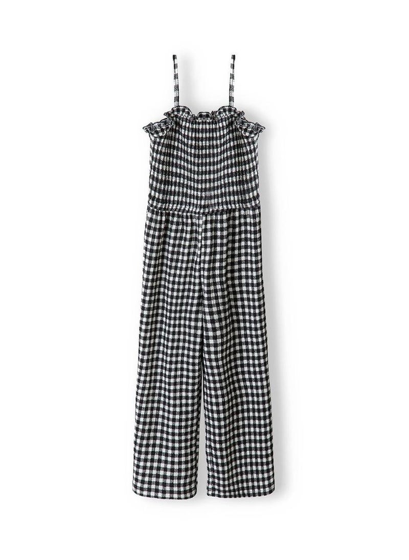 Girls Check Jumpsuit