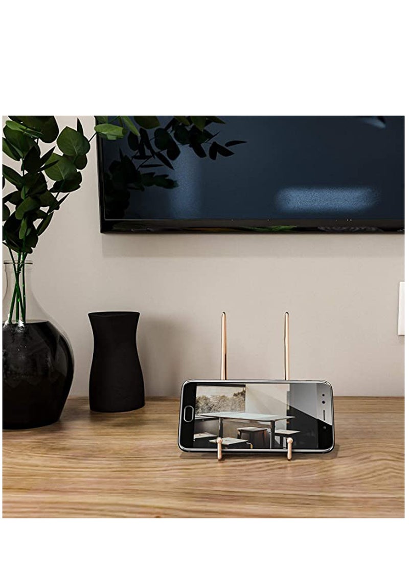 Metal Display Stands, 3 Pack 6 inch Rose Gold Stands Holder Display Stand for Decorative Plates, Mobile Phone Holder, Photo Frames, Postcards, Photo Holder, Etc
