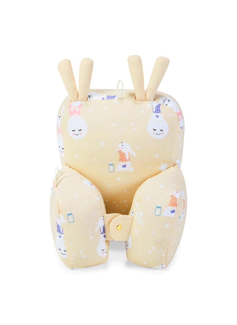 Haus Kinder 100 Cotton Poplin Adjustable Baby Pillow Cum Baby Seat Baby Pillow for New Born to 18 Months Head Protector for Baby Safety Multi Color Size H27cm W25cm Serene Dreamscape 1Pc