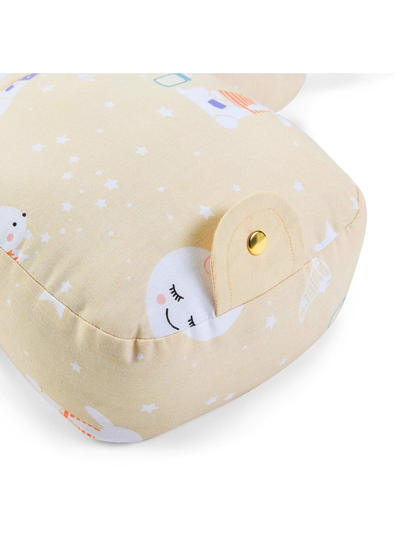 Haus Kinder 100 Cotton Poplin Adjustable Baby Pillow Cum Baby Seat Baby Pillow for New Born to 18 Months Head Protector for Baby Safety Multi Color Size H27cm W25cm Serene Dreamscape 1Pc