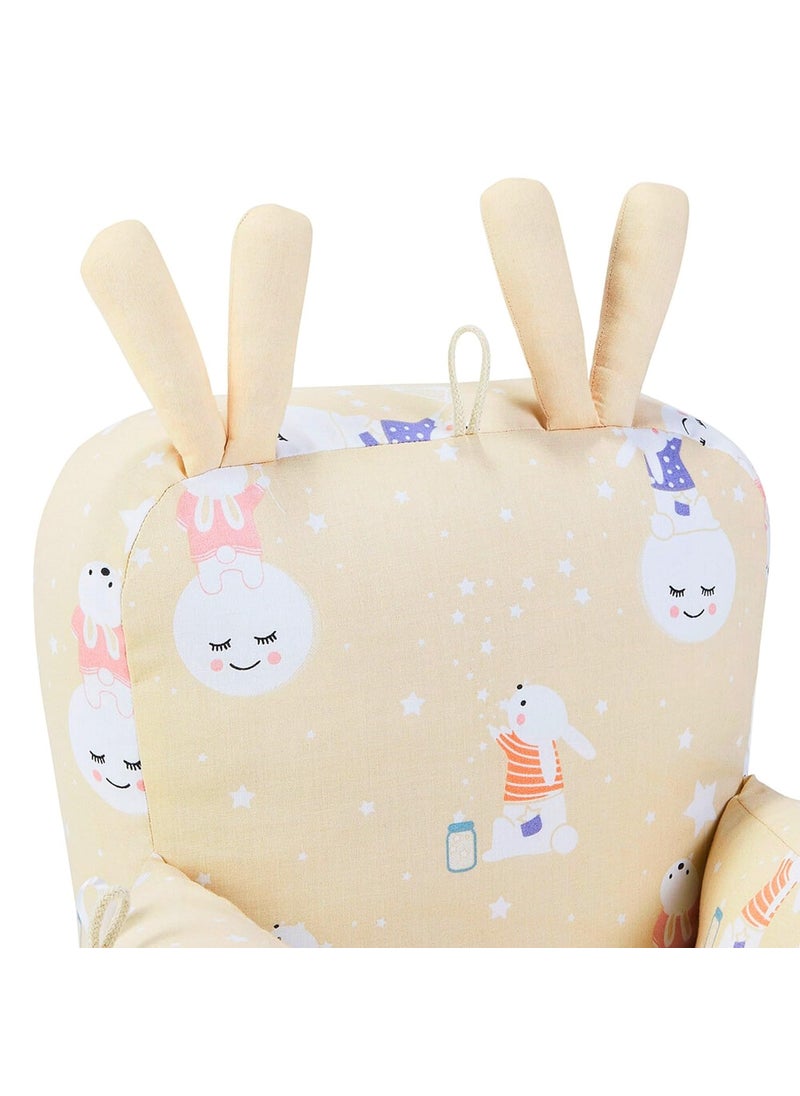 Haus Kinder 100 Cotton Poplin Adjustable Baby Pillow Cum Baby Seat Baby Pillow for New Born to 18 Months Head Protector for Baby Safety Multi Color Size H27cm W25cm Serene Dreamscape 1Pc