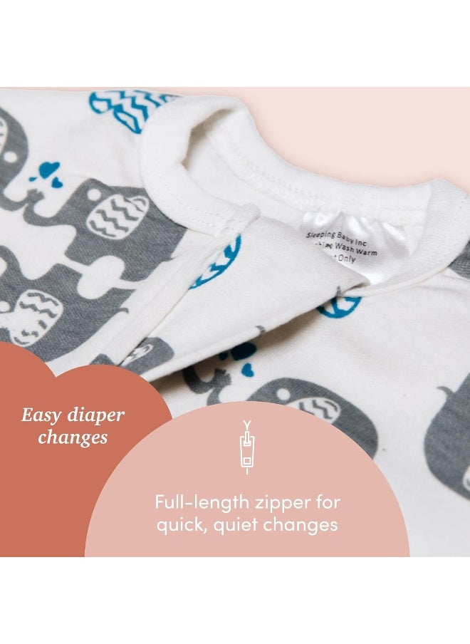 SleepingBaby Zipadee-Zip Transitional Swaddle Sack - Roomy Zipper Swaddle for Easy Diaper Changes and Proper Hip Development