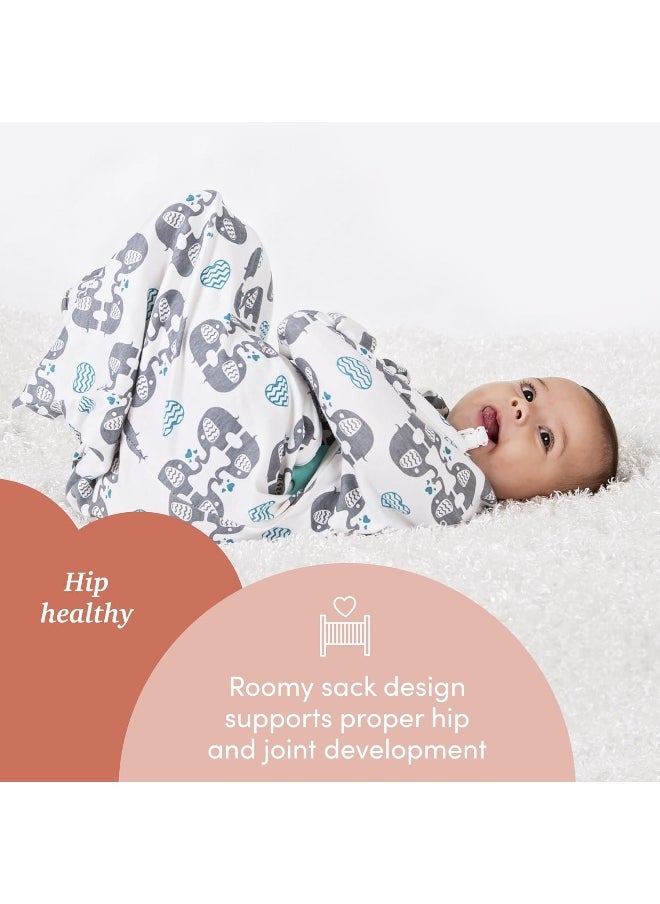 SleepingBaby Zipadee-Zip Transitional Swaddle Sack - Roomy Zipper Swaddle for Easy Diaper Changes and Proper Hip Development