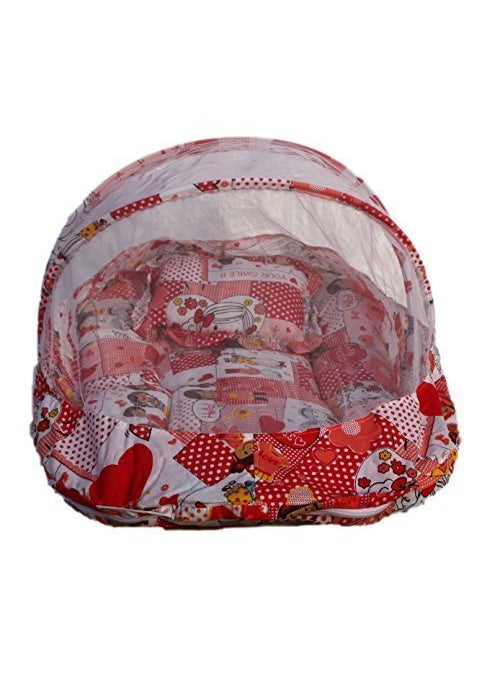Baby Mattress with Mosquito Net Collage Red Nt02 Red