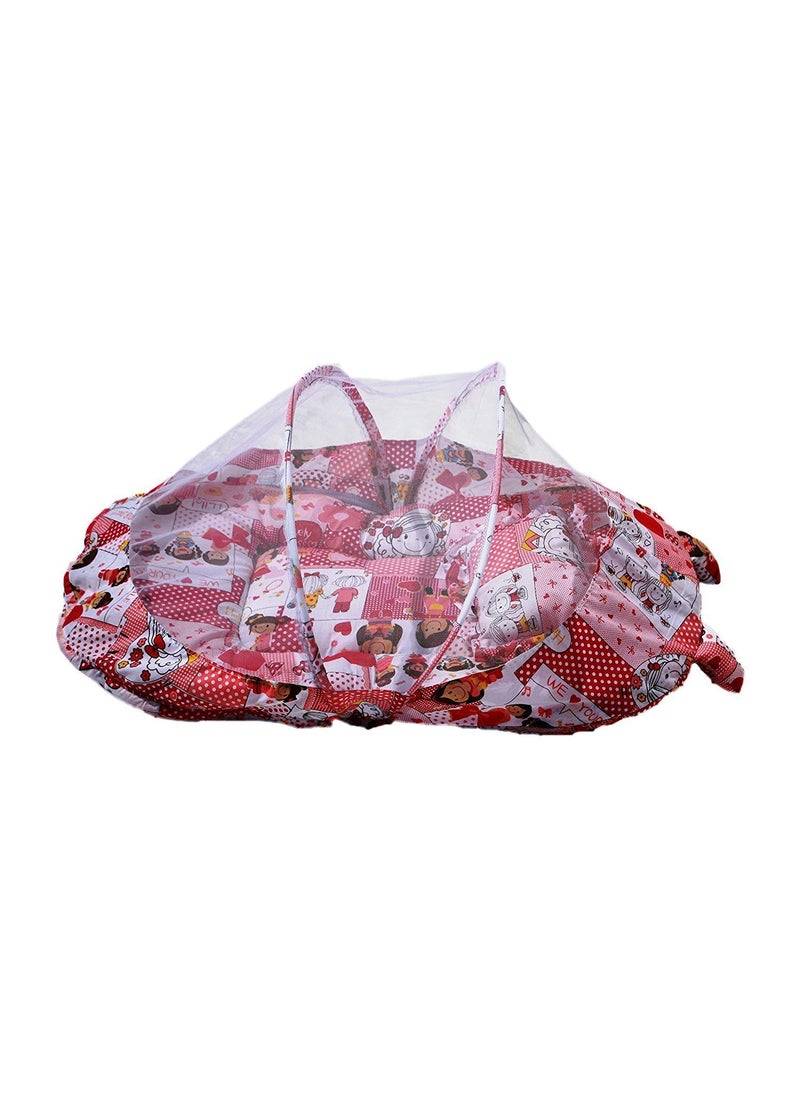 Baby Mattress with Mosquito Net Collage Red Nt02 Red
