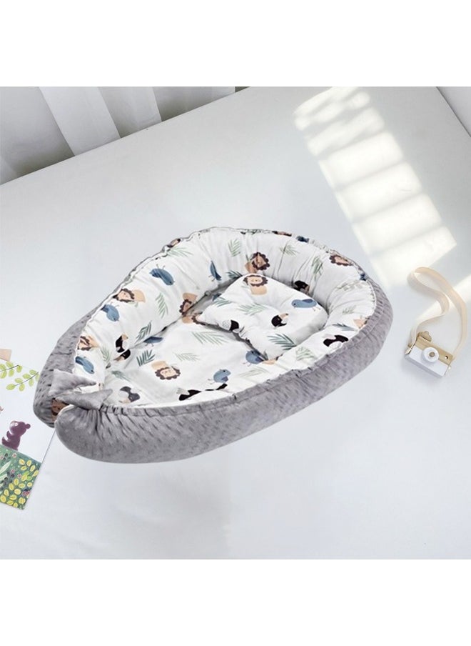 Portable Baby Nest for Sleeping - Breathable Bassinet Mattress with Pillow, Washable Cotton Co-Sleeping Crib Pad, Lightweight Travel Bionic Bed for Newborns  Toddlers, Ideal Baby Shower Gift
