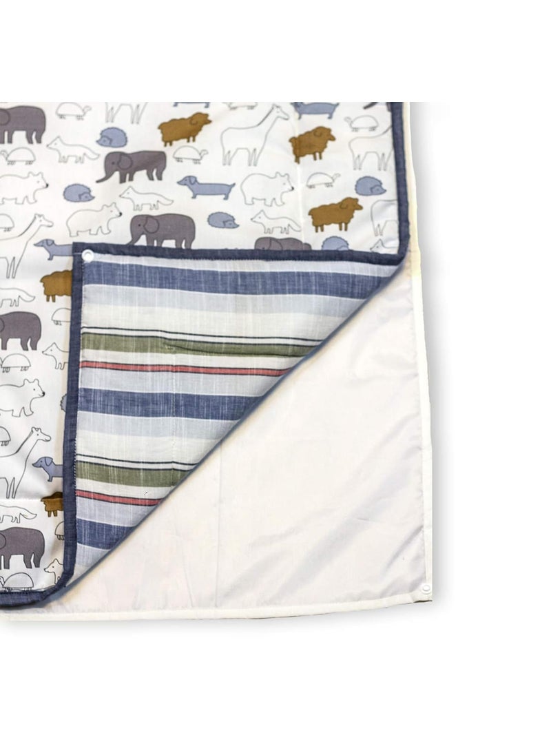 Itsyboo by Waterlemons Baby Kids Newborn Changing Mats Bed Mattress Protector Large Size 49 X 68 cms Pack of 3 Jumbo ElephantGreyBrown