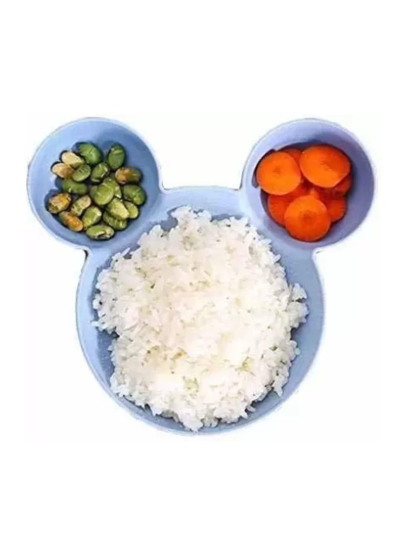iambot Plastic Unbreakable Dinner Plates Mickey Mouse Shaped Snacks PlatePlates for Kids Snack Serving Plastic Plates Multicolor Micky Mouse Kids Plate Set of 8