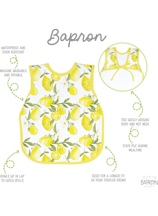 BapronBaby Fresh Lemon Bapron - No Neck Tie Safer Bib for Baby & Toddler