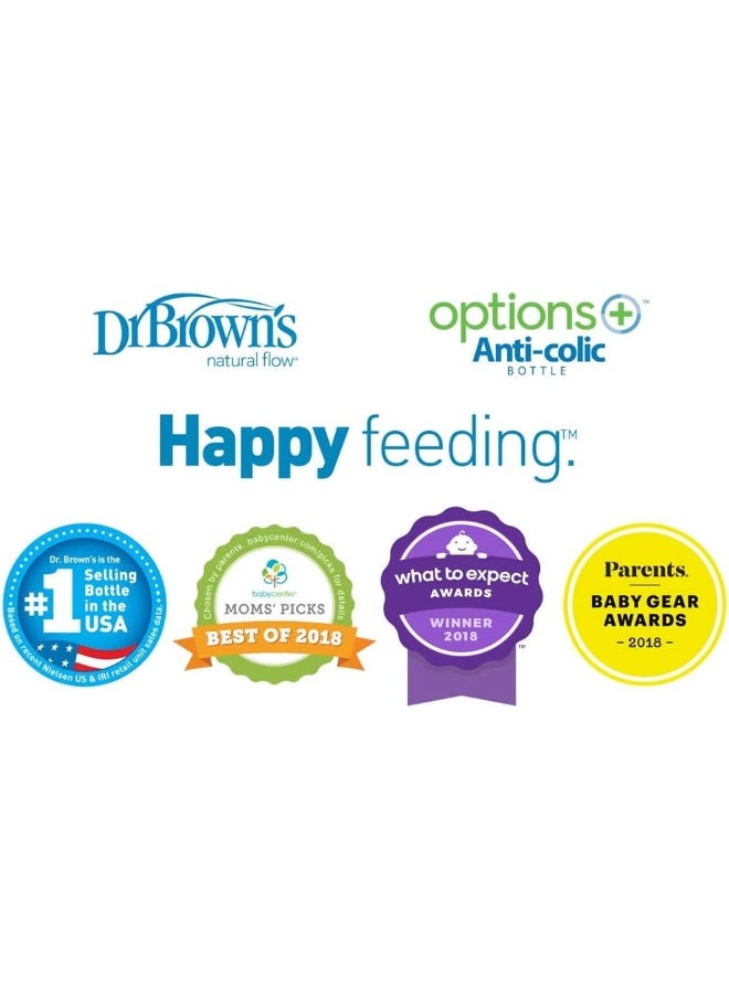 Dr. Brown's 5 oz Options+ Wide-Neck Bottles, 3-Pack