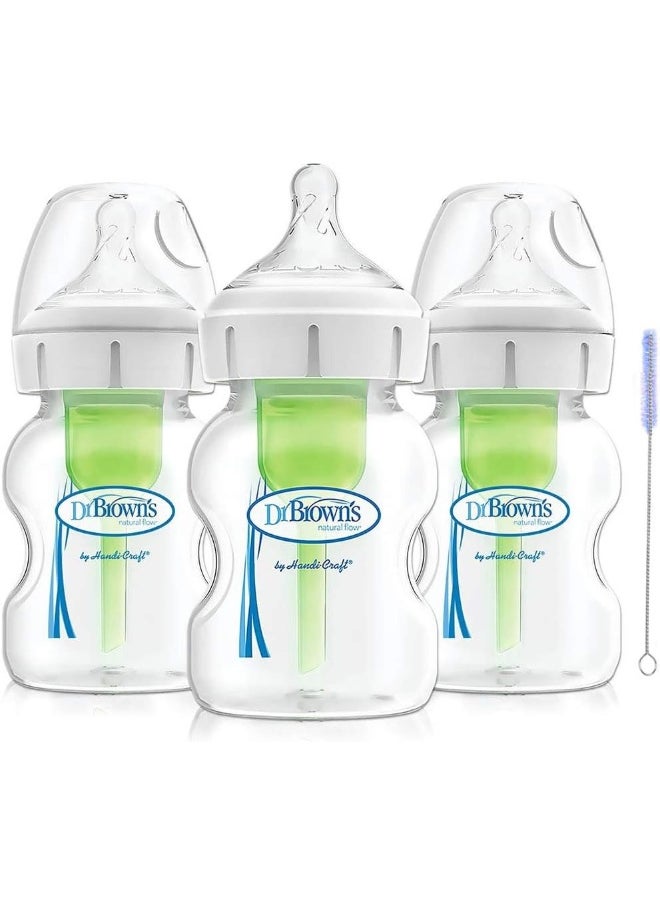 Dr. Brown's 5 oz Options+ Wide-Neck Bottles, 3-Pack
