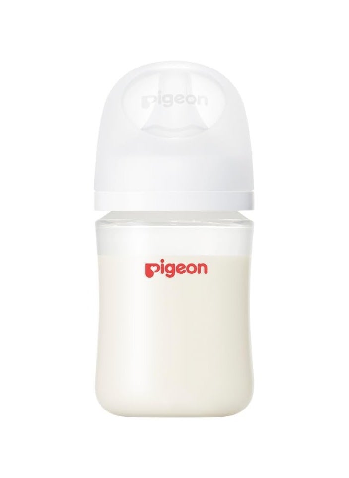 Pigeon SofTouch White 160ml Anti-Colic Glass Feeding Bottle (0+ Months) - BPA free, BPS free 1 pcs