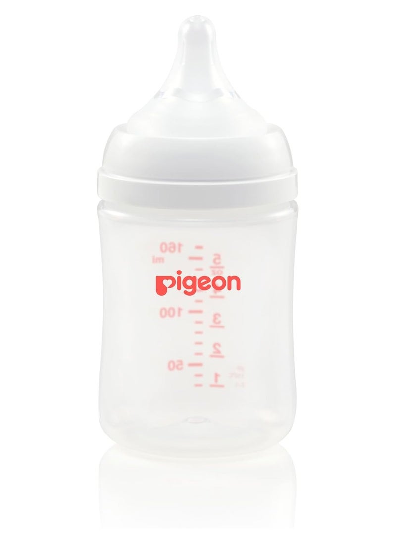 Pigeon SofTouch White 160ml Anti-Colic Glass Feeding Bottle (0+ Months) - BPA free, BPS free 1 pcs