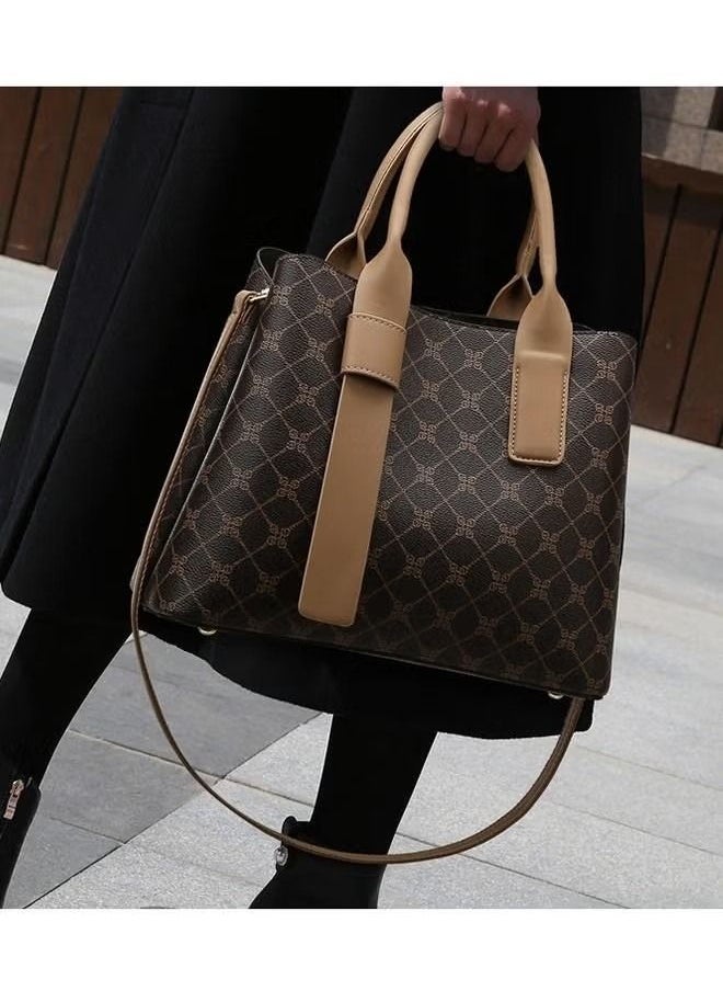 Casual Commuting Large Capacity Handbag Ladies Elegant for Women One Shoulder Cross-body Tote Bag for Travel Party Shopping 33 x 14 x 41cm