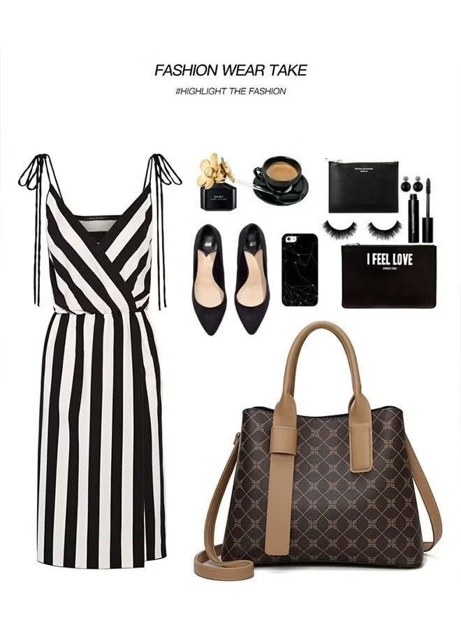 Casual Commuting Large Capacity Handbag Ladies Elegant for Women One Shoulder Cross-body Tote Bag for Travel Party Shopping 33 x 14 x 41cm