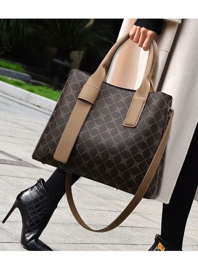 Casual Commuting Large Capacity Handbag Ladies Elegant for Women One Shoulder Cross-body Tote Bag for Travel Party Shopping 33 x 14 x 41cm