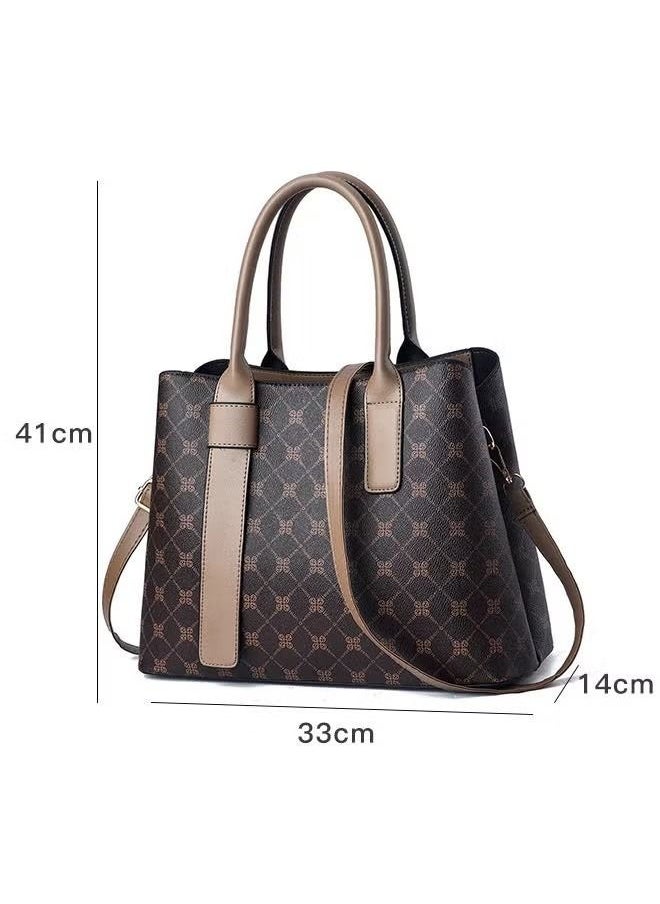 Casual Commuting Large Capacity Handbag Ladies Elegant for Women One Shoulder Cross-body Tote Bag for Travel Party Shopping 33 x 14 x 41cm