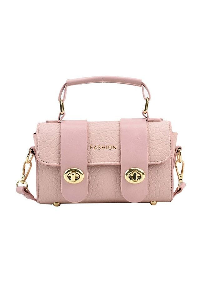 Retro Commute Ladies Flap Metal Lock Cross-body One Shoulder Phone Bag for Women Shopping Travel Party 20 x 4 x 11cm