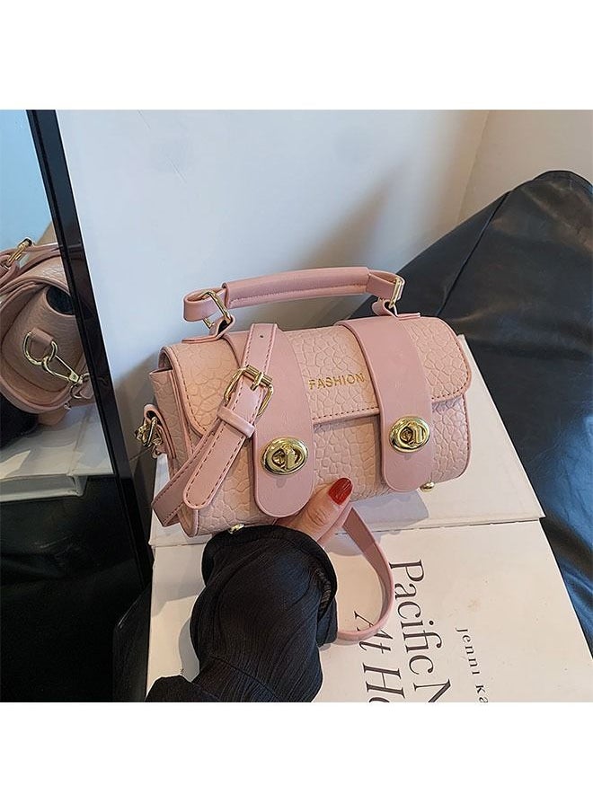 Retro Commute Ladies Flap Metal Lock Cross-body One Shoulder Phone Bag for Women Shopping Travel Party 20 x 4 x 11cm