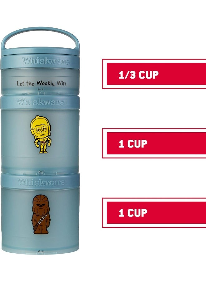 Whiskware Star Wars Stackable Snack Containers for Babies, Kids, and Toddlers