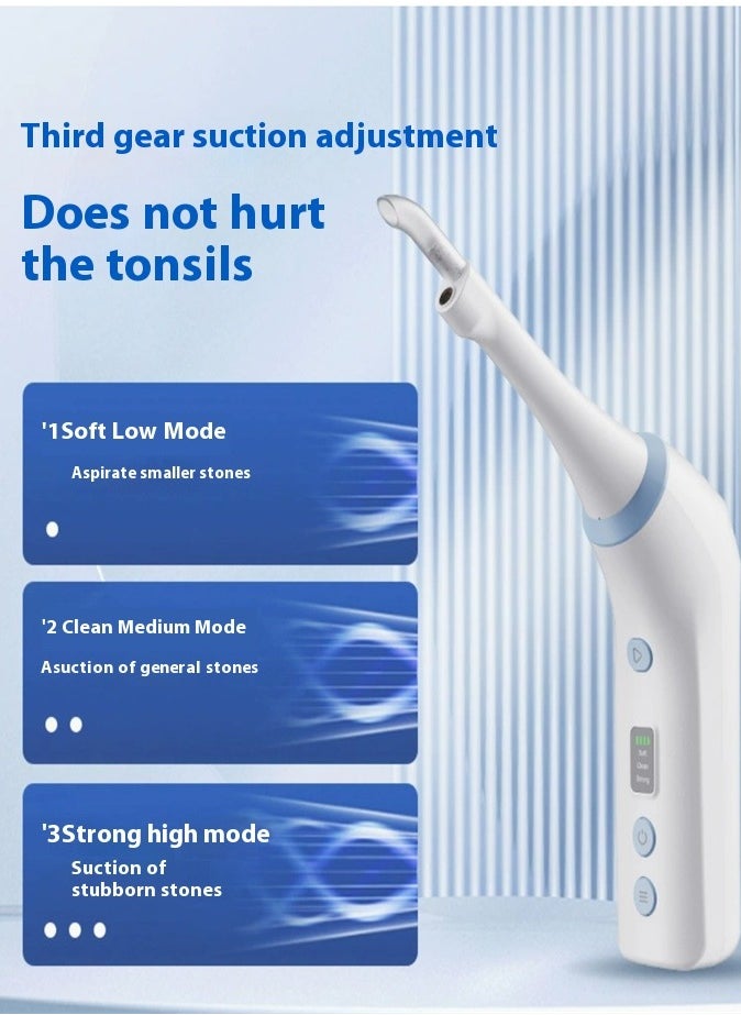 Electric visualization, vacuum tonsil stone remover, clear visibility, oral cleaning care tool