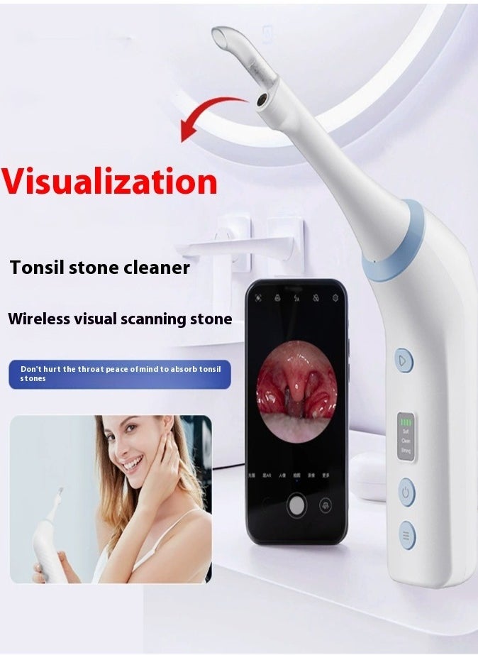 Electric visualization, vacuum tonsil stone remover, clear visibility, oral cleaning care tool