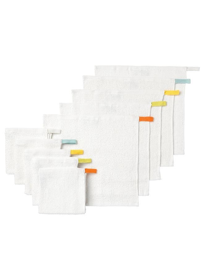 Washcloth, white, 30x30 cm