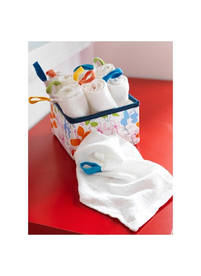 Washcloth, white, 30x30 cm