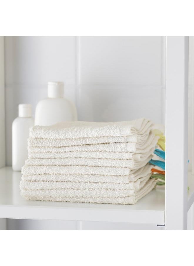 Washcloth, white, 30x30 cm