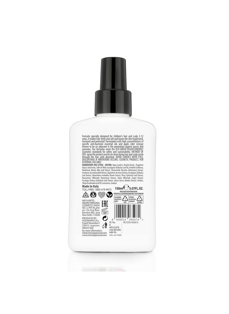 MIOMIO Personal Kids Hygiene Hygienizing Defense Lotion For Kids With 14 Italian Essential Oil and Natural Extract Plus Purifying Apple Cider Vinegar150 Ml