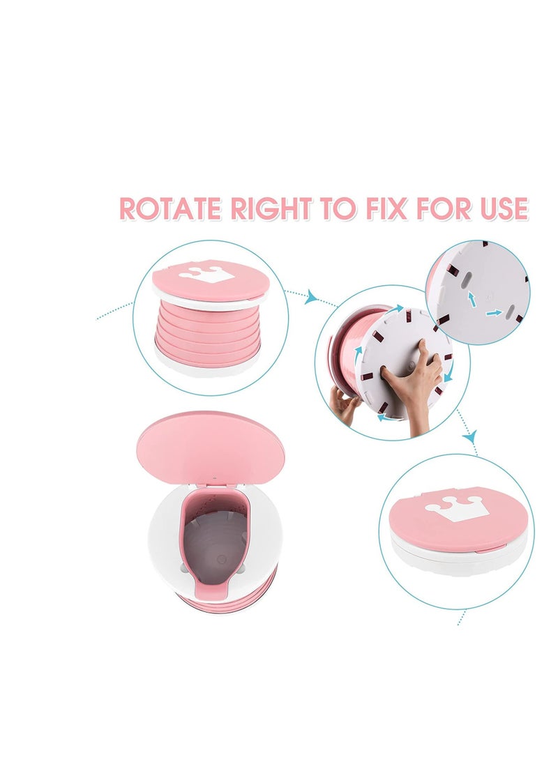 With multifunctional bag portable potty，travel potty seat for toddler，foldable potty seat for toddler travel，Toddlers Training Toilet Seat Emergency Toilet for Car, Camping, Outdoor, indoor