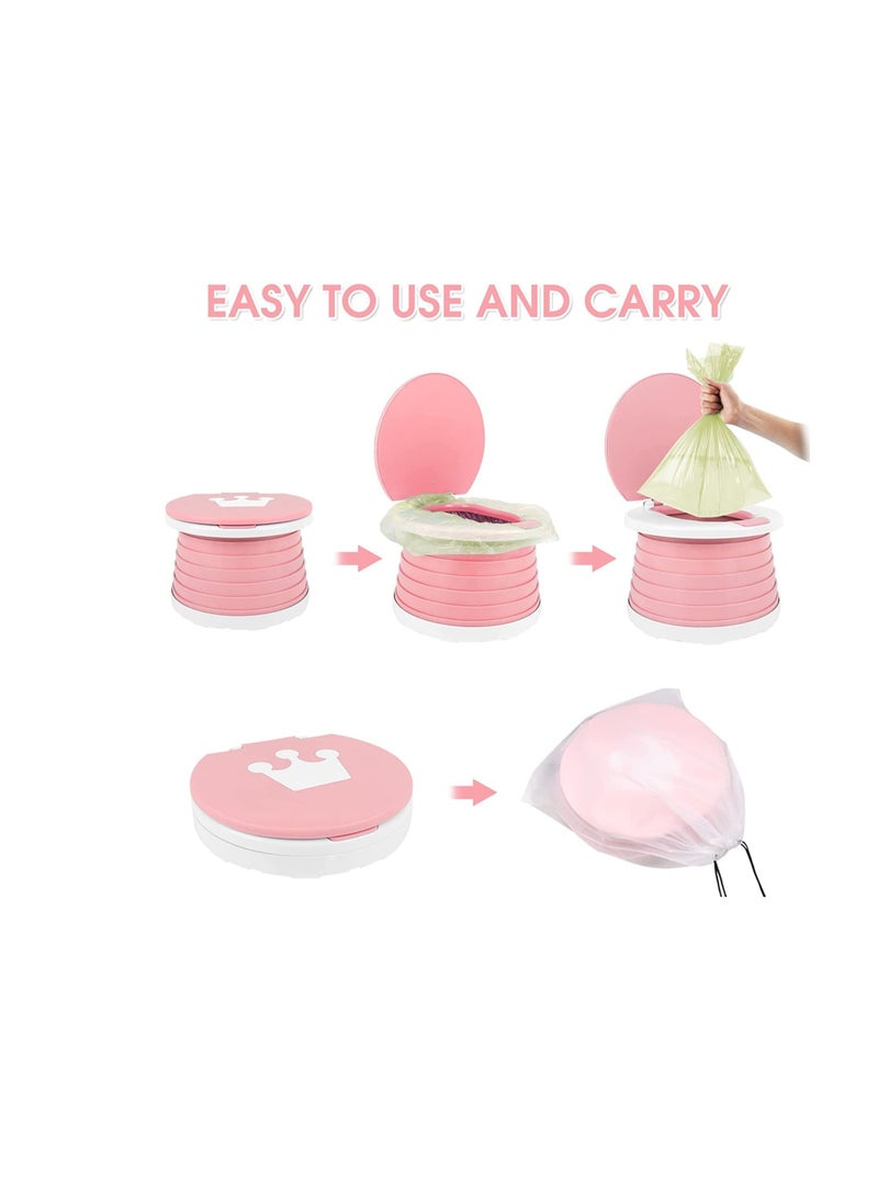 With multifunctional bag portable potty，travel potty seat for toddler，foldable potty seat for toddler travel，Toddlers Training Toilet Seat Emergency Toilet for Car, Camping, Outdoor, indoor