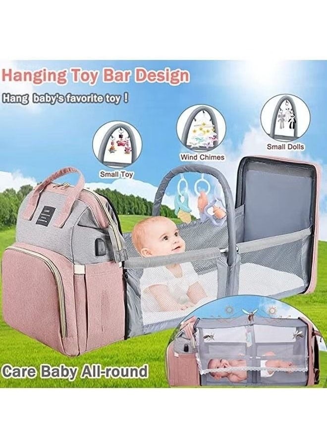 New Style Multifunctional Portable Mommy Bed Backpack With Mosquito Net For Baby